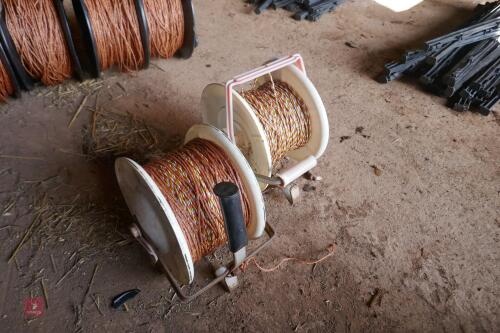 2 REELS OF USED ELECTRIC FENCING WIRE