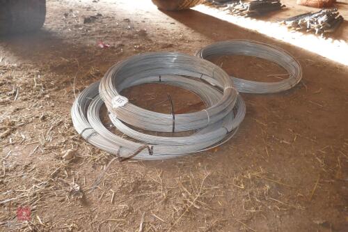5 DIFFERENT SIZED ROLLS OF UNUSED WIRE