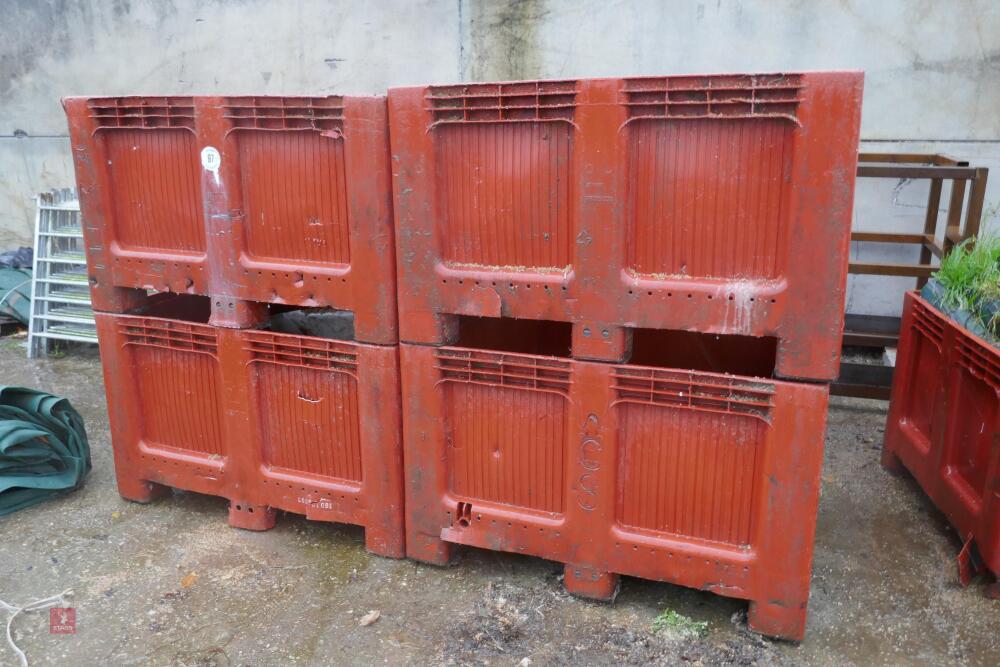 4 1.2M X 1.0M PLASTIC CRATE