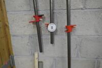 3X ADJUSTABLE PIPE CLAMPS - 3