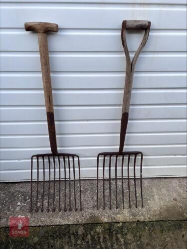 2 ANTIQUE POTATO FORKS