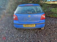 2002 VOLKSWAGEN 1.2L POLO CAR - 9