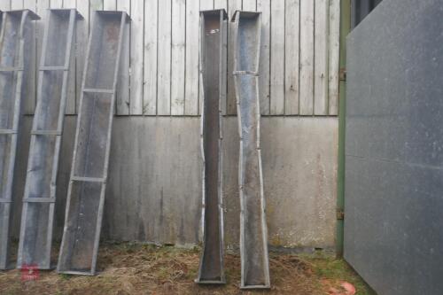 2 GALVANISED 9FT FEED TROUGHS