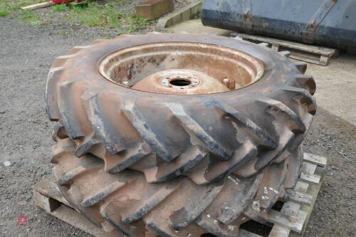 PAIR GOODYEAR 12.4/11-28 WHEELS & TYRES