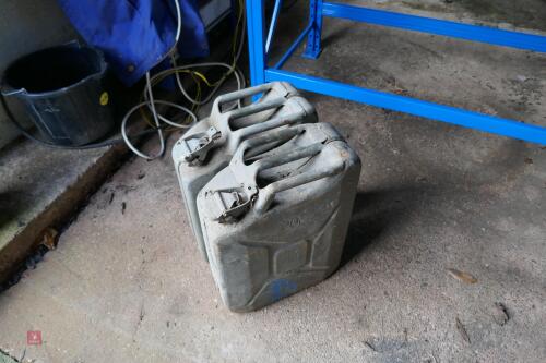 2 20 LITRE JERRY CANS