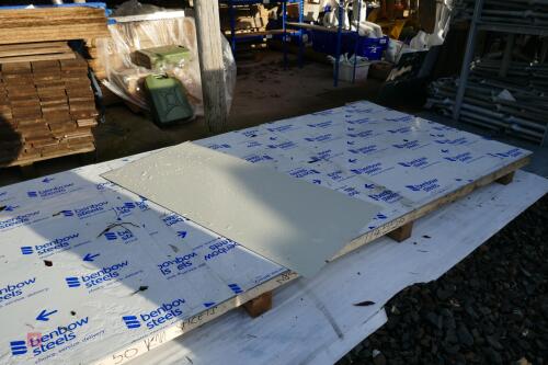 12 PLASTIC COATED METAL SHEETS + OFFCUTS