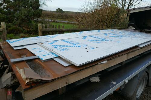 4 SHEETS OF ALUCOBOND ALUMINIUM METAL
