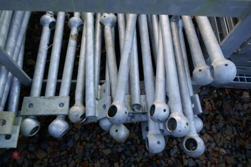 10 GALVANISED BALLAST RAIL STAIR POSTS