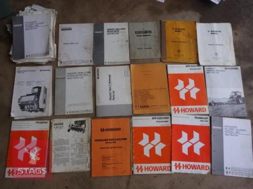 LARGE SELECTION OF HOWARD PARTS BOOKS