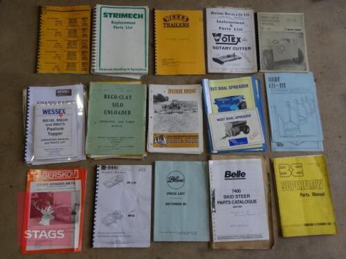 SELECTION OF PARTS BOOKS
