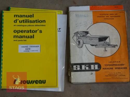 ROSSEAU & SKH PARTS BOOKS