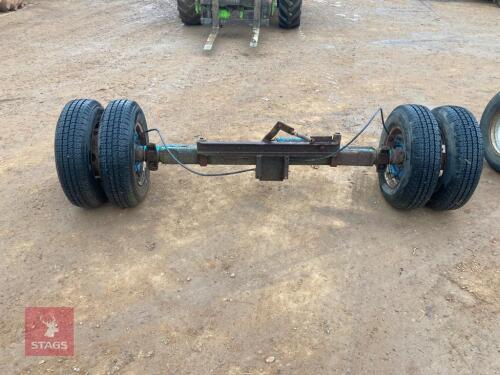 AXLE WITH BRAKES, DOUBLE COIN