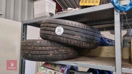 2X TOYO TYRES 205/70RI5 - GOOD TREAD