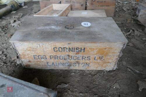 1 'CORNISH EGG PRODUCERS LTD' WOOD BOX