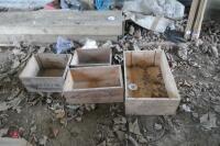 3 WOODEN WINE BOXES