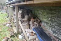 STACK OF UNPROCESSED FIREWOOD LOGS - 5