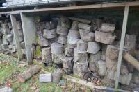 STACK OF UNPROCESSED FIREWOOD LOGS - 10