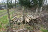 APPROX 50 USED WOODEN FENCE STAKES - 6