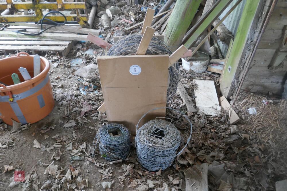 3 PART ROLLS OF BARBED WIRE