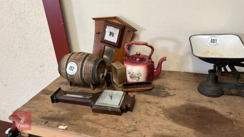 KETTLE, CLOCKS ETC