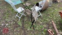 4 PATIO CHAIRS & TABLE - 3