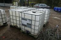 6 IBX 1000 LITRE CONTAINERS - 9