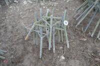 7 GALVANISED BLUE BARREL FEEDER STANDS - 2