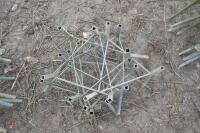 7 GALVANISED BLUE BARREL FEEDER STANDS - 5