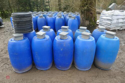 10 BLUE BARREL FEEDERS