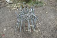 GALVANISED BLUE BARREL FEEDER STANDS - 2
