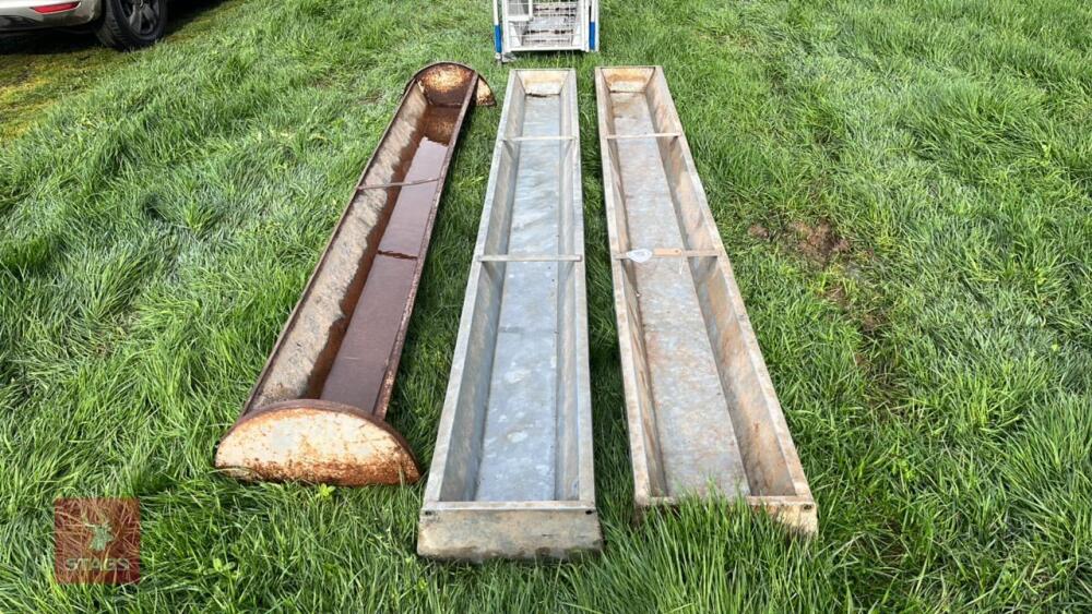 3 GROUND FEED TROUGHS