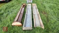 3 GROUND FEED TROUGHS