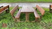 6' WOODEN PINIC BENCH - 3