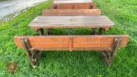 6' WOODEN PINIC BENCH - 4