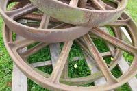 4 IRON CART WHEELS - 8