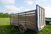 HOMEMADE 15' SINGLE AXLE LIVESTOCK TRAIL - 3
