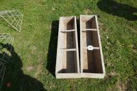 2 3' GALVANISED GROUND FEED TROUGHS - 2