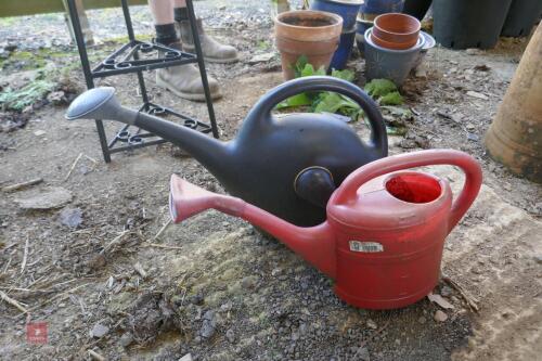 2 X PLASTIC WATERING CANS