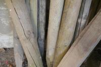 14 MIXED WOODEN POSTS - 7