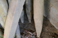 14 MIXED WOODEN POSTS - 8