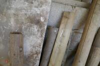 14 MIXED WOODEN POSTS - 9