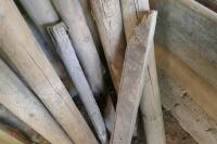 14 MIXED WOODEN POSTS - 10