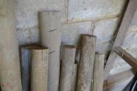 14 MIXED WOODEN POSTS - 11