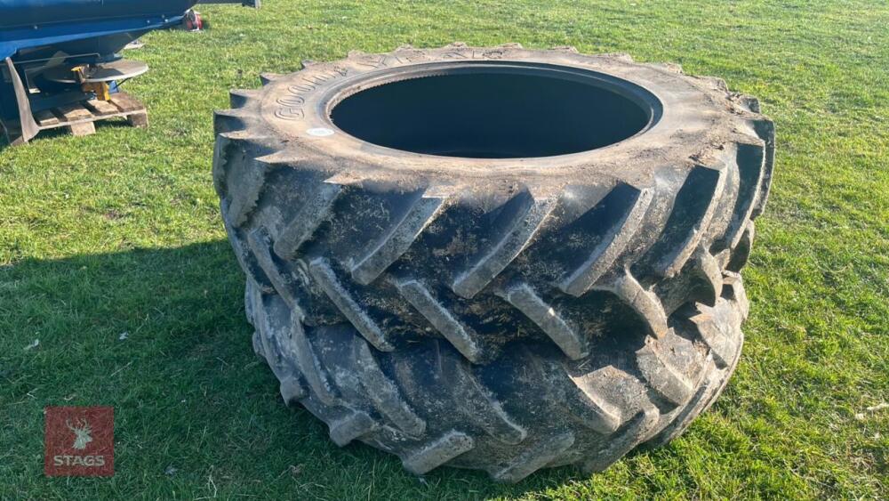 2 GOODYEAR 16.9/R38 TRACTOR TYRES