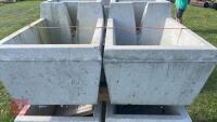 2 MAXWELL CONCRETE WATER TROUGHS - 2