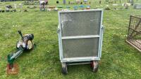 4' X 2'6 X 3'6" GALV LAMB/CALF TROLLEY" - 3
