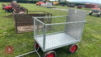 4' X 2'6 X 3'6" GALV LAMB/CALF TROLLEY" - 5