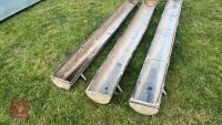 2 X 8' X 1' X 9' METAL PIG TROUGHS - 4