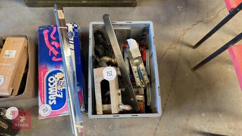 BOX OF VARIOUS TOOLS AND SUNDRIES