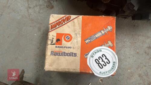 BOX OF M12 RAWL BOLTS